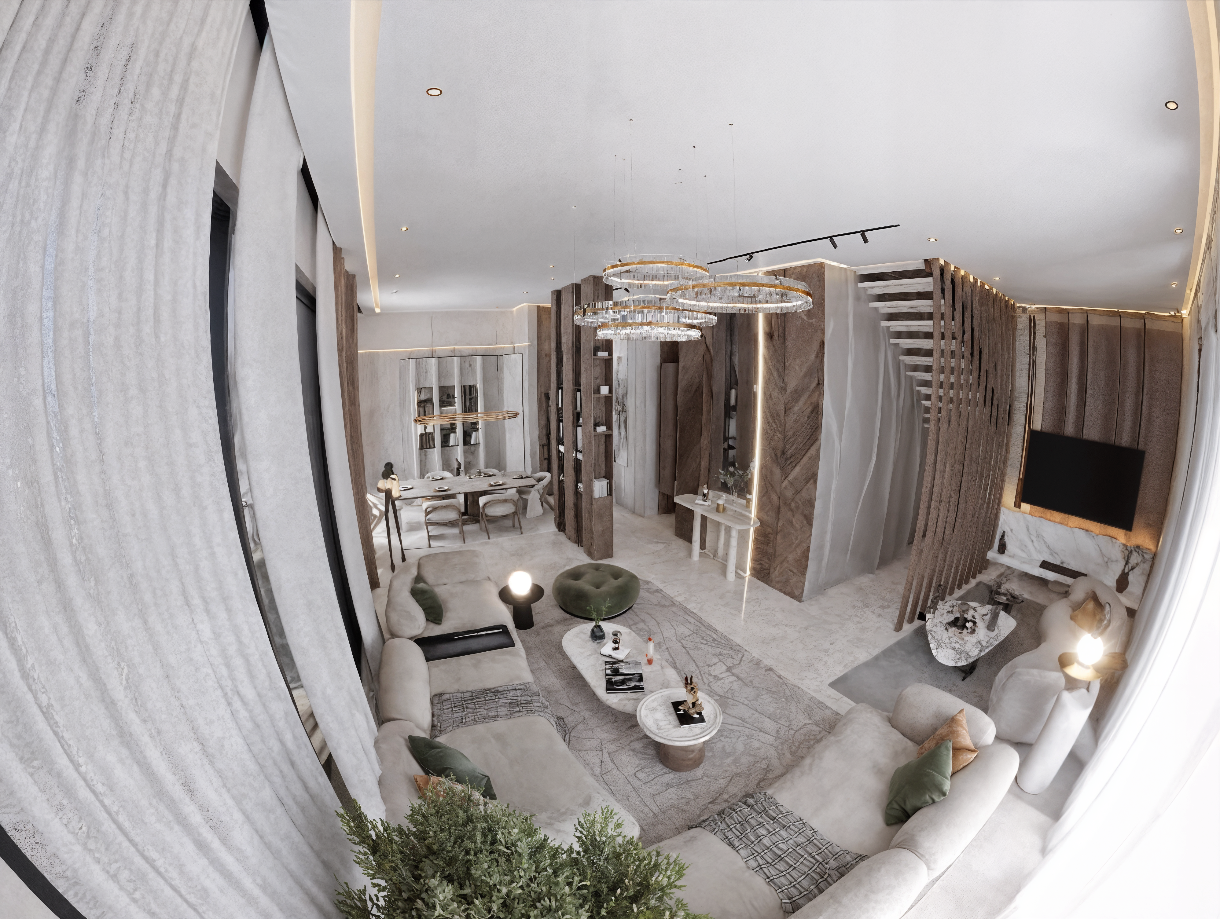 High resolution enhanced interior render