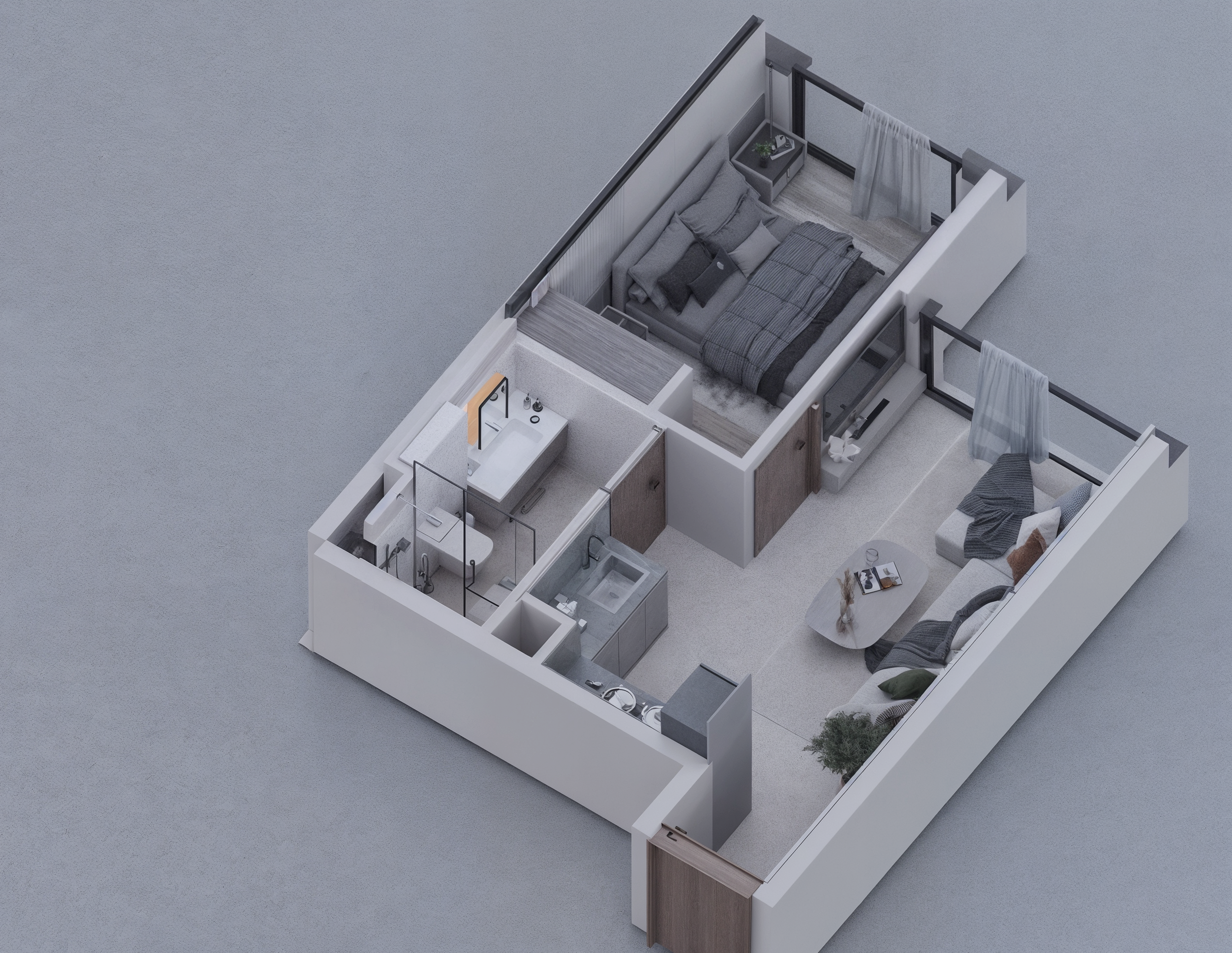 High resolution enhanced early architectural render