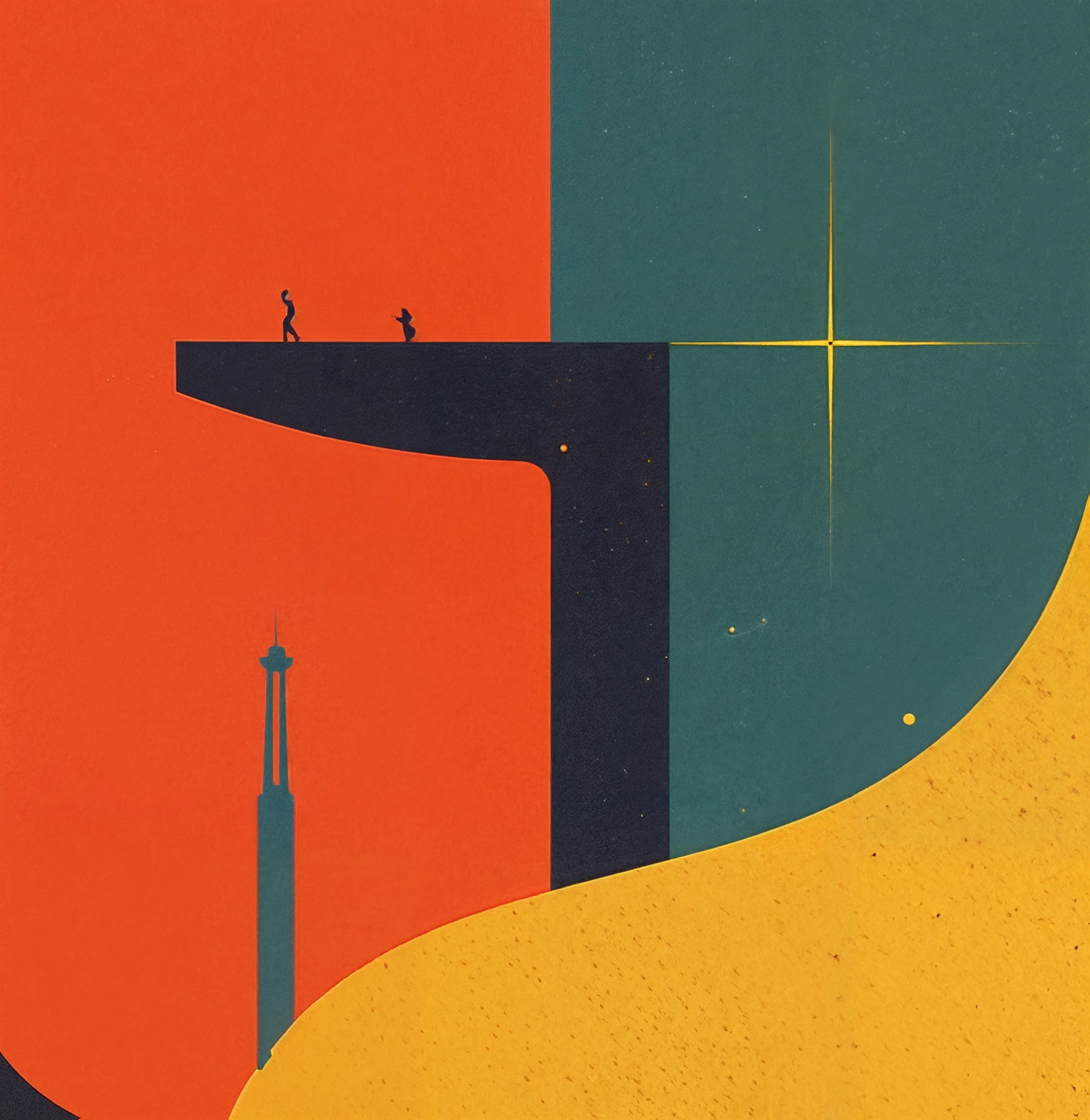 A pixelated image of an orange and white cat lying down, looking to the side, with blurred greenery in the background